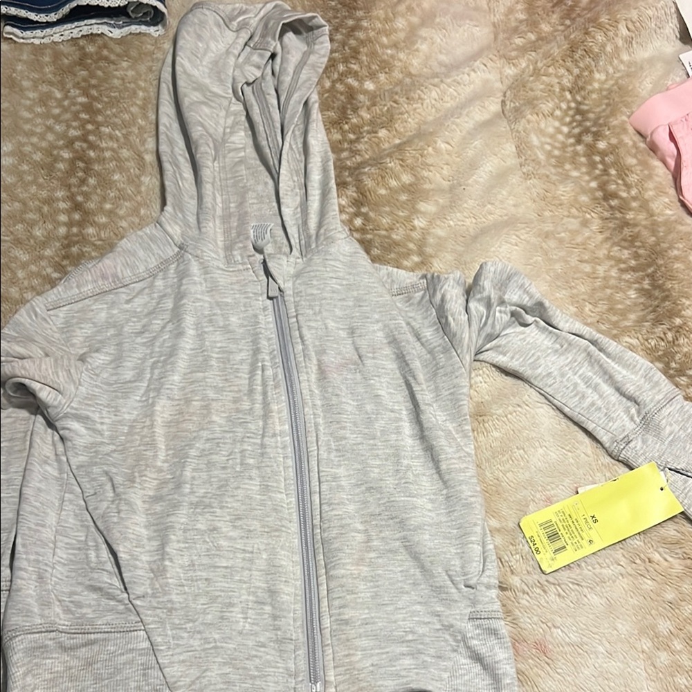 All in Motion Gray Zip-Up Hoodie Sweatshirt